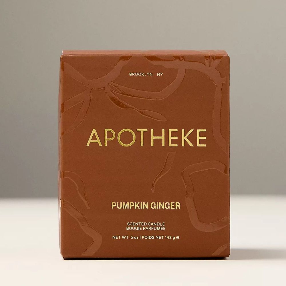 ❤️ANTHROPOLOGIE APOTHEKE PUMPKIN GINGER Candle 5 oz. - 25-30 hr. Burn time
